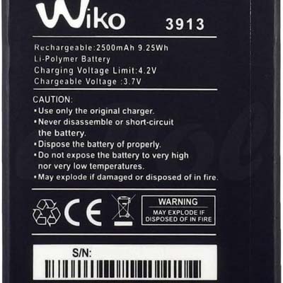 BATTERIA 1ICP5/58/73 PER WIKO LENNY 5 - ROBBY 2 BATTERY PILA 2800 MAh