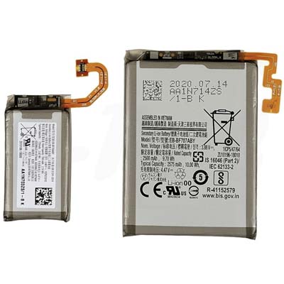 COPPIA BATTERIA ORIGINALE SERVICE SAMSUNG GALAXY Z FLIP 5G SM-F707 EB-BF707ABY