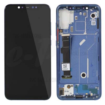 Lcd Display Con Scocca Per Xiaomi Mi 8 Blu