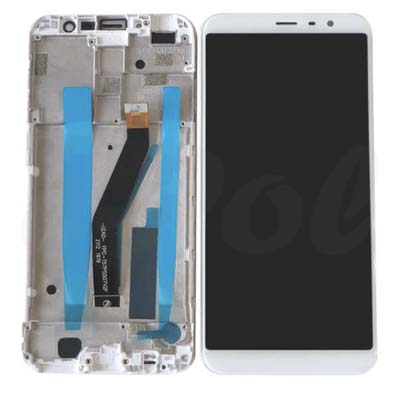 Display Lcd + Touch Screen Per Meizu M6T Completo Di Frame - Colore Bianco